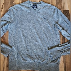 Mens Abercrombie and Fitch V Neck Long Sleeve Sweater XL